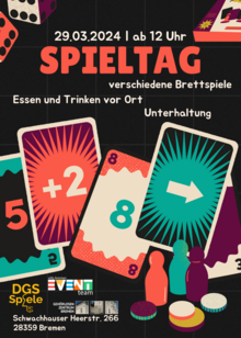Spieletag in Bremen am 29.03.2024! Gemeinsam spielen - Spaß haben - Freunde treffen!  Mit Brett- und Kartenspielen, Puzzle und mehr. Für alle ab 6 Jahren, mit und ohne Behinderung.